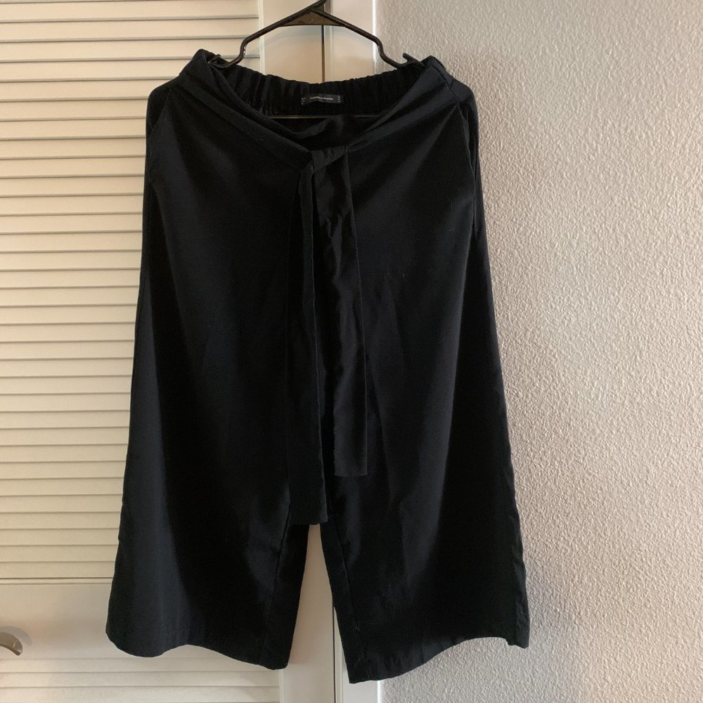 ZARA Women Wide Leg Crop Capri Pants 7901/130, Black, Size S
